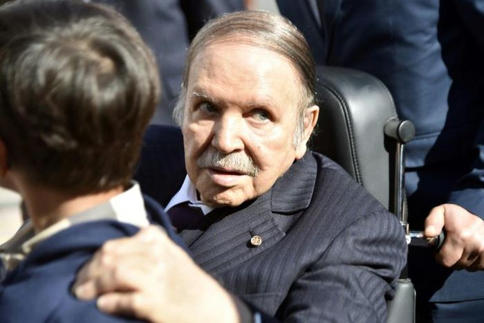 Algerian President Abdelaziz Bouteflika is seen while voting at a polling station Algiers during local elections, in this file picture taken on November 23, 2017