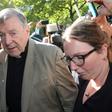 Cardinal George Pell making his way to court in Melbourne, where he was convicted of child sex abuse