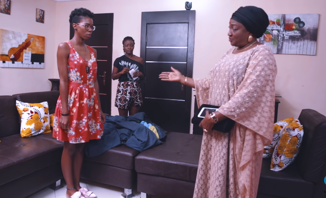 Kari, Ladi and Dame in a scene from episode 7 of web series, 'Man of her dreams.' [YouTube/Bukafedgeeks]