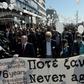 The silent march marked the 76th anniversary of the first train out of Thessaloniki to the Nazi death camps
