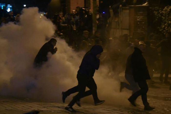 Protesters demand the departure of Socialist Prime Minister Edi Rama and the formation of a transitional government that would be tasked with organising early elections