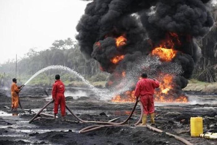 Oil pipeline explosion