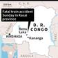 Map locating the area of fatal train accident in DR Congo on Sunday