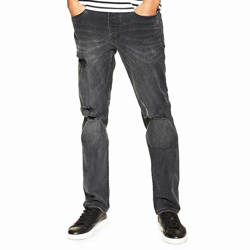 Topman Black Ripped Slim Jean