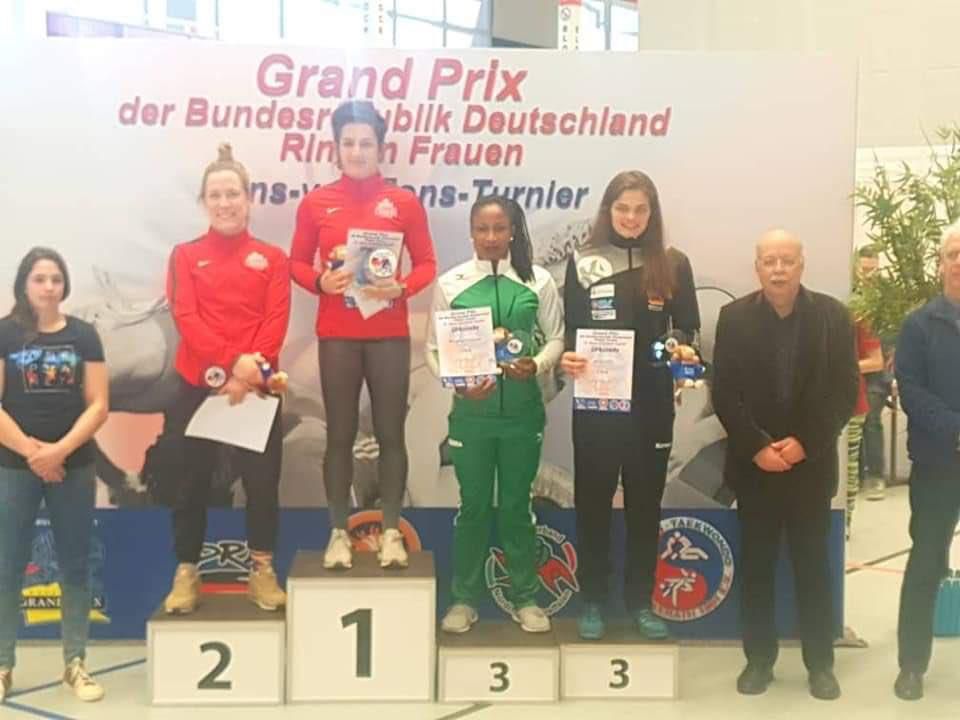 Blessing Oborududu wins Bronze at German Grand Prix (Twitter/Keemlawal47)