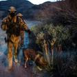 Members of the Constitutional Patriots New Mexico Border Ops Team militia, Viper and Stinger who go by aliases to protect their identity, patrol the US-Mexico border in Sunland Park, New Mexico on March 20, 2019