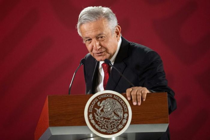 Mexican President Andres Manuel Lopez Obrador, picture here March 11, 2019 during his daily morning press conference at the National Palace in Mexico City on March 11, 2019