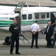 Former Brazilian president Luiz Inacio Lula da Silva prepares to board an airplane in Curitiba after being allowed to leave prison briefly to attend the funeral of a grandson in Sao Paulo