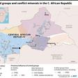 Map showing armed groups and mineral wealth in the Central African Republic