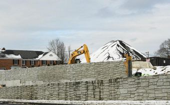 A wall divides a connecticut town