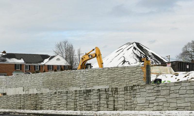 A wall divides a connecticut town