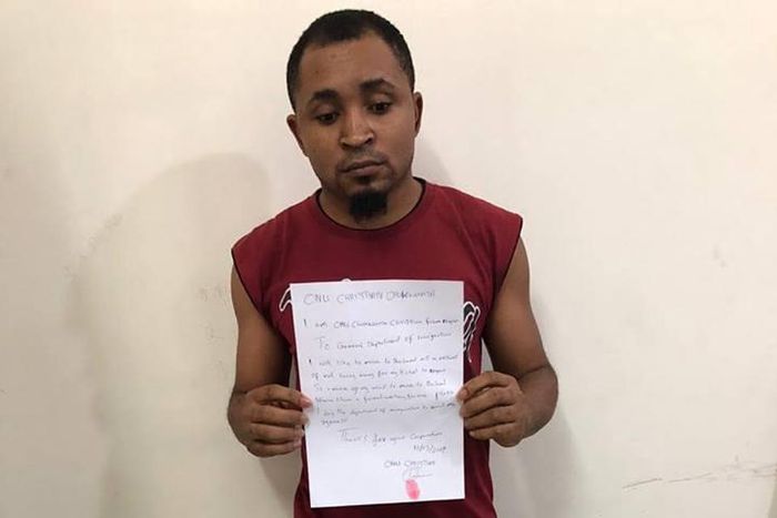 The Nigerian deported from Cambodia for overstaying his visa
