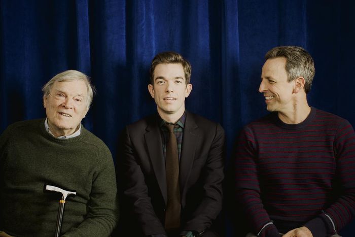 John Mulaney and Seth Meyers Fondly Send Up Sondheim and He's Amused