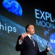 NASA Administrator Jim Bridenstine (L) -- seen here at the US space agency's headquarters in November 2018 -- says the acceleration of the calendar for a new Moon mission is "aggressive" but doable, and vital for any future Mars mission