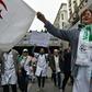 Algerian medics join a protest in the capital demanding that ailing President Abdelaziz Bouteflika step down after 20 years in power