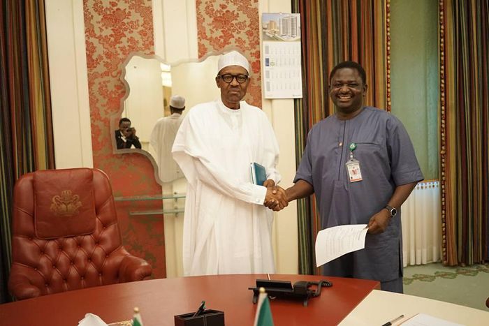 Femi Adesina and President Buhari