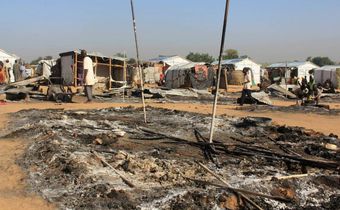 Houses have been left burnt by Boko Haram attacks
