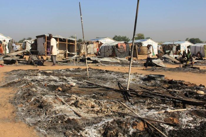 Houses have been left burnt by Boko Haram attacks
