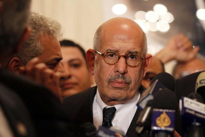 Egypt's Constitution Party, founded by former head of the UN nuclear watchdog Mohamed ElBaradei (pictured November 2012), declared its "categorical" rejection to changes that would allow Abdel Fatteh al-Sisi to stay in power once his second term ends