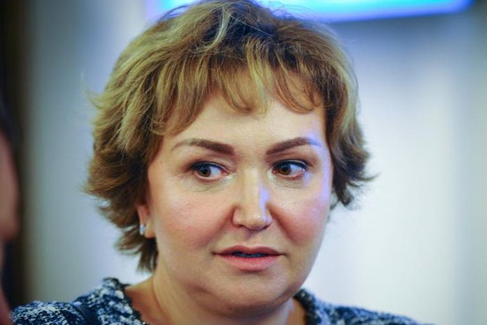 Natalia Fileva, pictured attending a meeting on road transport development in Novosibirsk last July, was listed in 2018 by Forbes magazine as Russia's fourth richest woman with an estimated fortune of $600 million