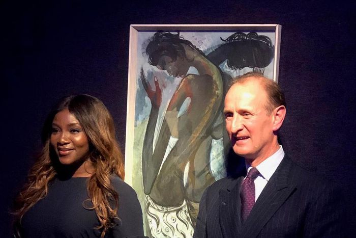 Genevieve Nnaji was recently a guest at Bonhams African Art headquarters in London where she screened her directorial debut, 'Lionheart.' [Instagaram/Bonhams]