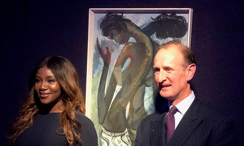 Genevieve Nnaji was recently a guest at Bonhams African Art headquarters in London where she screened her directorial debut, 'Lionheart.' [Instagaram/Bonhams]