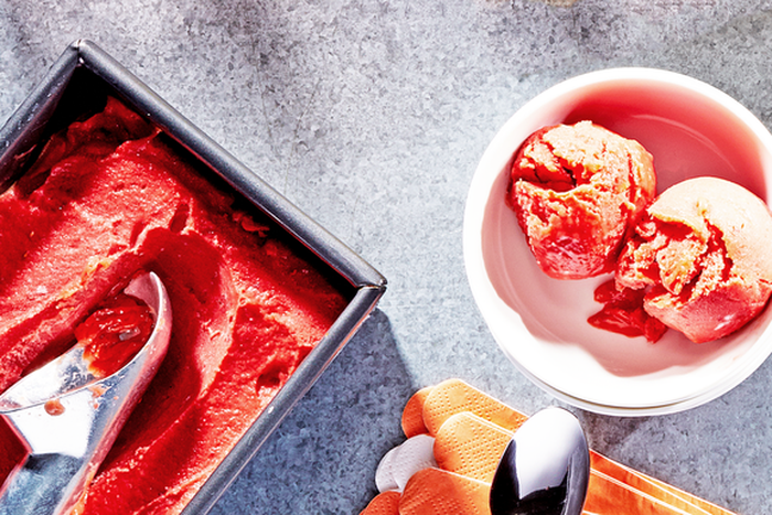 How To Make Mango-Raspberry Sorbet