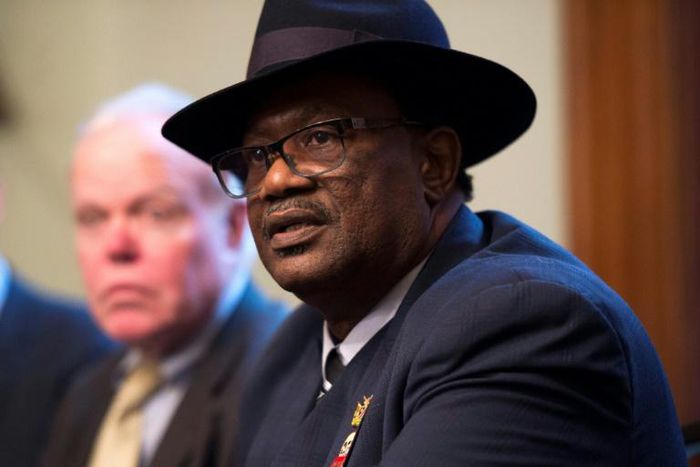 Herero tribal chief Vekuii Rukoro, pictured in March 2017, called a New York federal court's decision to dismiss a lawsuit seeking genocide-related compensation "a disappointing ruling for us all"