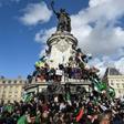 Several thousand protesters gathered for the second weekend in a row at the Republique square in central Paris