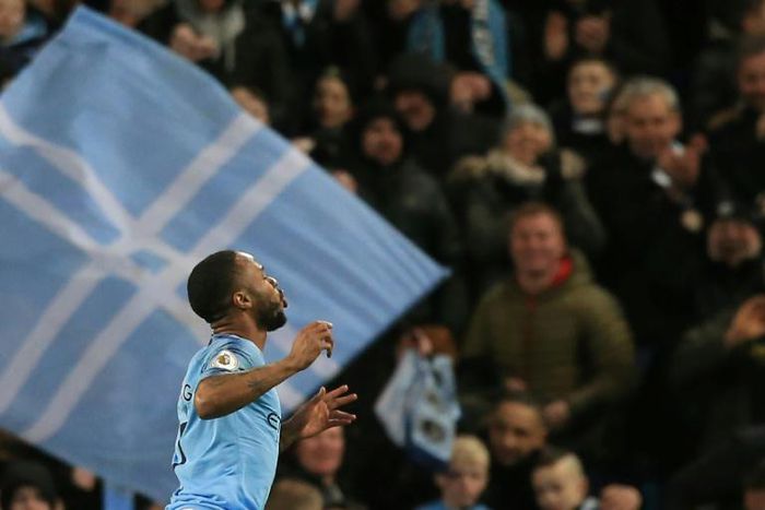 Raheem Sterling has helped Manchester City remain on course for a historic quadruple of trophies