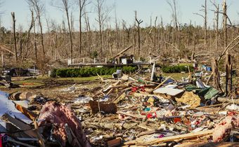 Trump Surveys Damage in Alabama