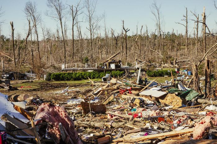 Trump Surveys Damage in Alabama