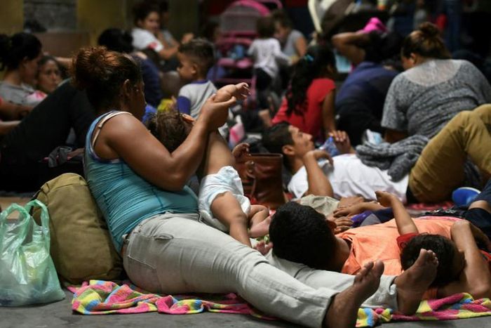 The caravan formed after an appeal on social media