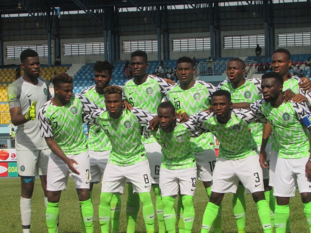 Nigeria's U23 team against Libya in March 2019 (Twitter/Soar Super Eagles)