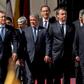 Argentine President Mauricio Macri, Colombia's Ivan Duque, Martin Vizcarra of Peru, Brazil's Jair Bolsonaro, Paraguay's Mario Abdo host President Sebastian Pinera of Chile, pictured at La Moneda palace in Santiago at the launch of the new PROSUR bloc