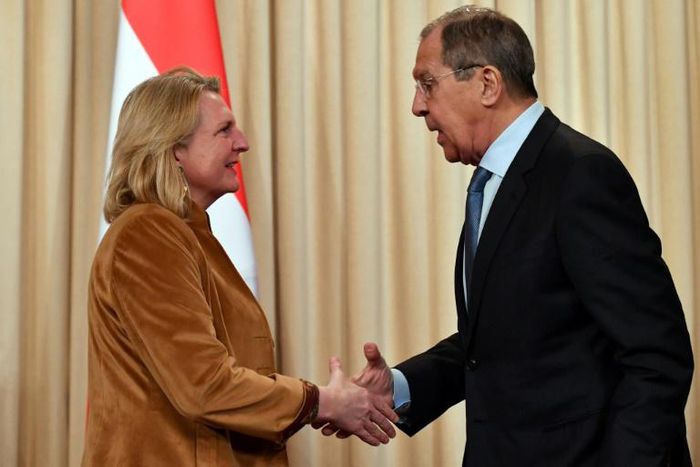 Austrian Foreign Minister Karin Kneissl spoke of her good personal relationship with her Russian counterpart Sergei Lavrov