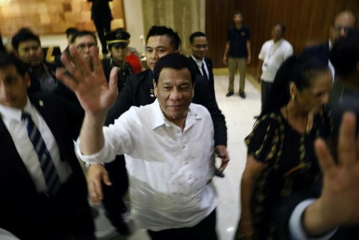 Philippine president Duterte has said publicly that as a child his mother would hit him 'with whatever she could grab'
