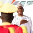 Malian President Ibrahim Boubacar Keita arrives at the Ouagadougou airport on March 1, 2019