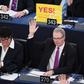 MEP Axel Voss, who supports the copyright reforms, votes in European Parliament on Tuesday