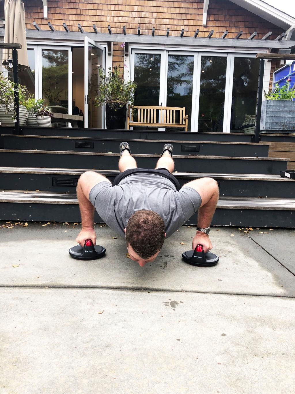 Alden Mills demonstrates the perfect pushup.