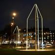 The fountains, which resemble a rocket taking off, were inaugurated on March 21 by Paris mayor Anne Hidalgo