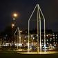 The fountains, which resemble a rocket taking off, were inaugurated on March 21 by Paris mayor Anne Hidalgo