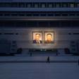 Portraits of late North Korean leaders Kim Il-Sung and Kim Jong-Il in Pyongyang. Despite sophisticated efforts to keep its economy afloat, UN sanctions are hurting
