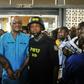 Former deputy governor of the Central Bank of Liberia Charles Sirleaf (C) has been charged with criminal conspiracy over the handling of billions of Liberian dollars in a banknote printing scandal