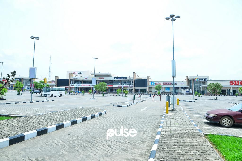 The empty car park of the Ikeja City Mall (Pulse)