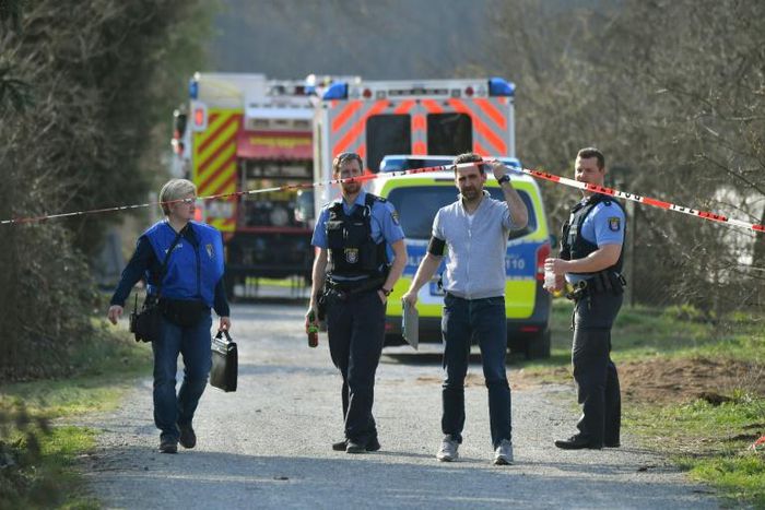 The six-seater aircraft travelling from France to the town of Egelsbach south of Frankfurt went down in a field on Sunday