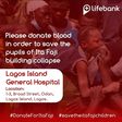 Publication trending on social media to appeal to the public for blood donations