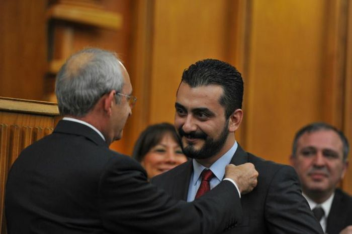 Former opposition MP Eren Erdem (R) was arrested last June over his alleged links to the US-based Muslim preacher Fethullah Gulen