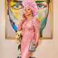 Mo Abudu's daughter, Temidayo, held her traditional engagement last night and the pink and black aso-ebi is something to behold