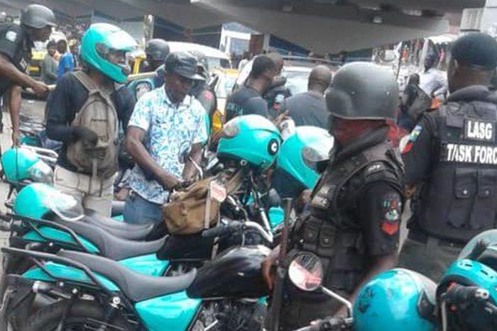 Lagos Govt. arrests 10 commercial motorcyclists, impounds 23 motorbikes/Illustration [guardian]